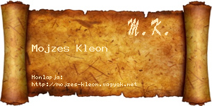 Mojzes Kleon névjegykártya